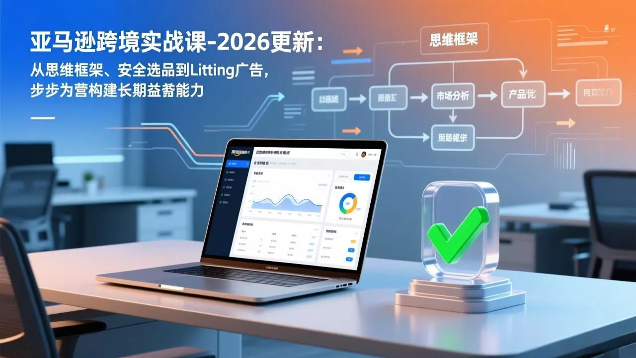 亚马逊跨境实战课-2026更新：从思维框架、安全选品到Listing广告，步步为营构建长期盈利能力 - 项目资源网