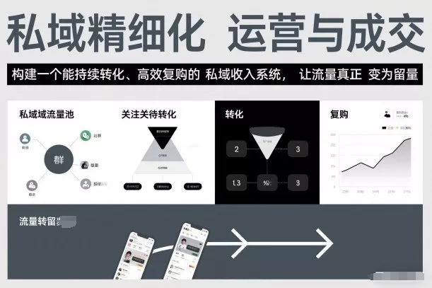 私域精细化运营与成交，构建一个能持续转化、高效复购的私域收入系统，让流量真正变为留量 - 项目资源网