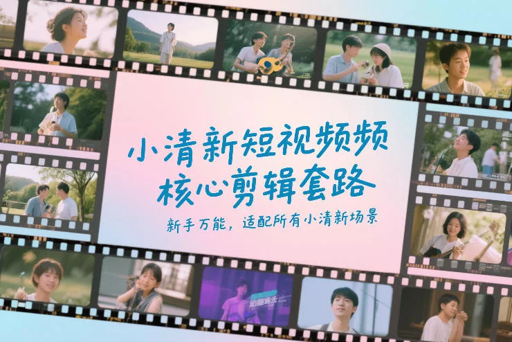 小清新短视频核心剪辑套路，新手万能，适配所有小清新场景 - 项目资源网