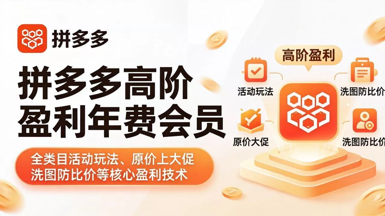 拼多多高阶盈利年费会员(更新4月 - 项目资源网