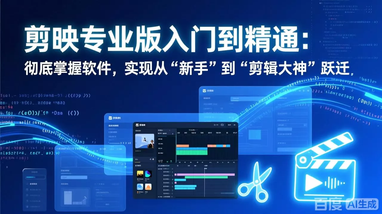 剪映专业版入门到精通：彻底掌握软件，实现从“新手”到“剪辑大神”跃迁 - 项目资源网