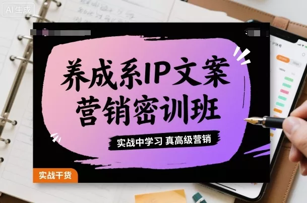 养成系IP文案营销密训班，实战中学习真高级营销 - 项目资源网
