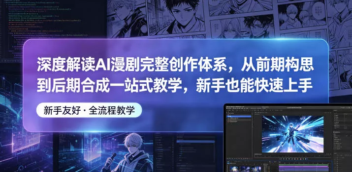 深度解读AI漫剧完整创作体系，从前期构思到后期合成一站式教学，新手也能快速上手 - 项目资源网
