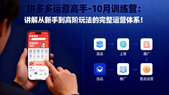 拼多多运营高手-10月训练营：讲解从新手到高阶玩法的完整运营体系！ - 项目资源网