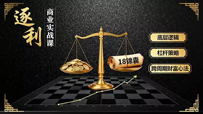 《逐 利》商业实战课，底层逻辑、杠杆策略、18锦囊，跨周期财富心法 - 项目资源网