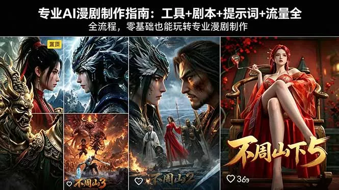 专业AI漫剧制作指南：工具+剧本+提示词+流量全流程，零基础也能玩转专业漫剧制作 - 项目资源网