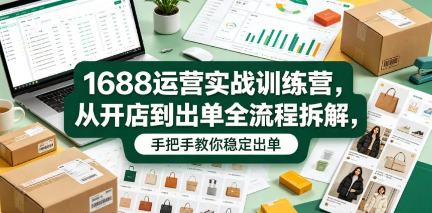 1688运营实战训练营，从开店到出单全流程拆解，手把手教你稳定出单 - 项目资源网