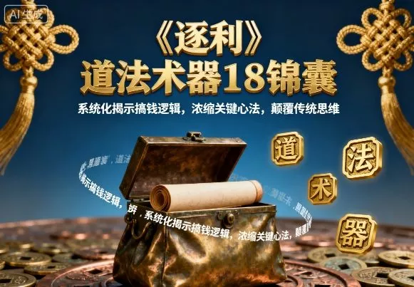 《逐利》道法术器18锦囊，系统化揭示搞钱逻辑，浓缩关键心法，颠覆传统思维(更新) - 项目资源网