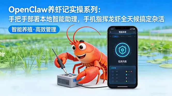 OpenClaw养虾记实操系列-更新：手把手部署本地智能助理，手机指挥龙虾全天候搞定杂活 - 项目资源网