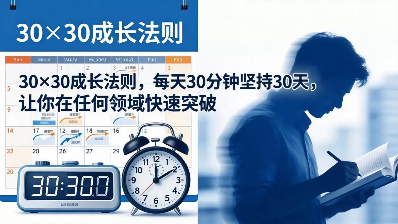 付费文章：30×30成长法则，每天30分钟坚持30天，让你在任何领域快速突破 - 项目资源网