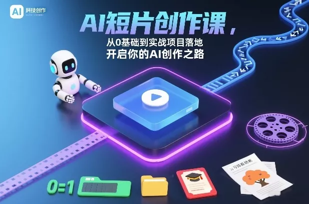 AI短片创作课，从0基础到实战项目落地，开启你的AI创作之路 - 项目资源网