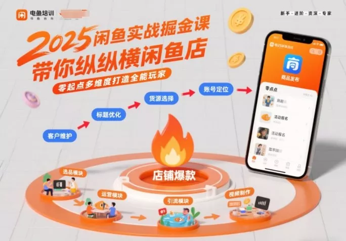 2025闲鱼实战掘金课，带你纵横闲鱼店，零起点多维度打造全能玩家 - 项目资源网