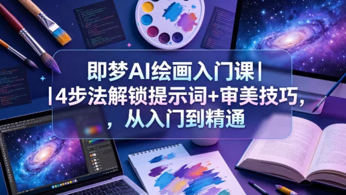 即梦AI绘画入门课｜4步法解锁提示词+审美技巧，从入门到精通 - 项目资源网