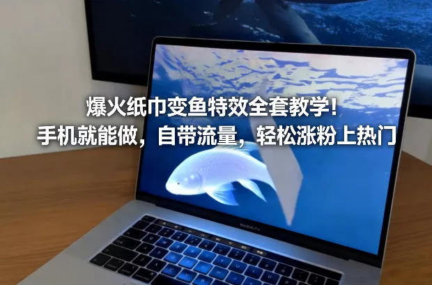爆火纸巾变鱼特效全套教学！手机就能做，自带流量，轻松涨粉上热门 - 项目资源网