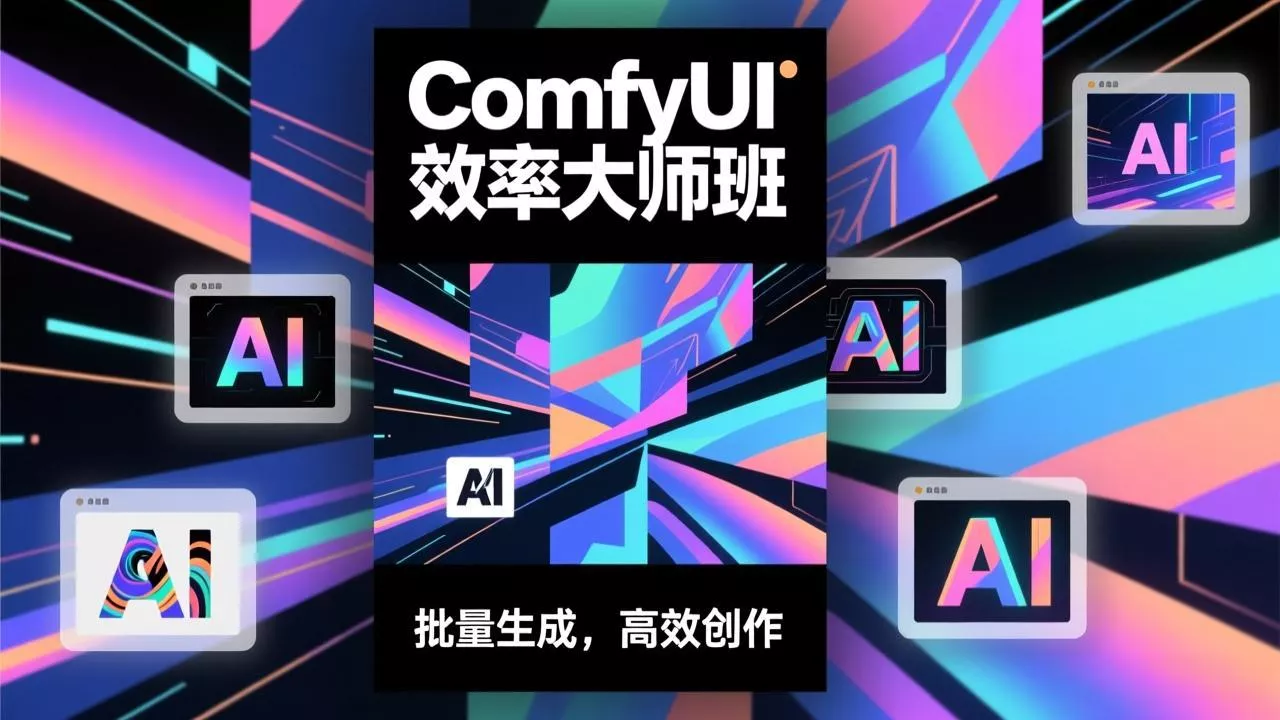 ComfyUI效率大师班：工作流搭建，批量生成，将个人AI出图效率提升5-10倍，月接单收入1-3万 - 项目资源网