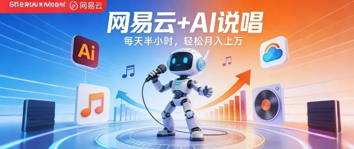网易云+AI说唱，每天半小时，AI内容创作+流量变现，轻松月入1W - 项目资源网