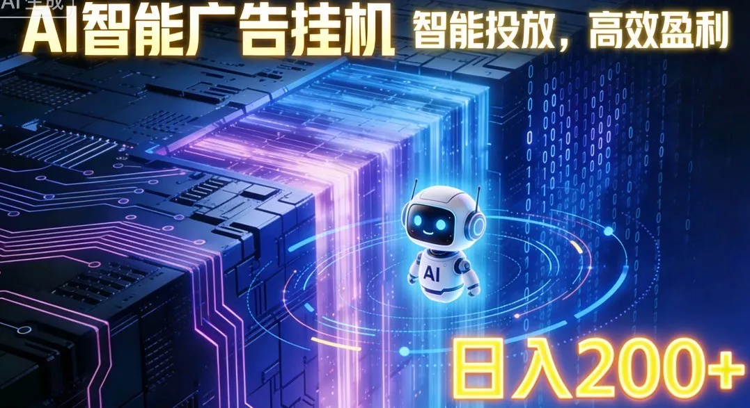 ai智能广告挂机项目，合规挂载广告即可赚取收益，单日收益可达400～500+ - 项目资源网