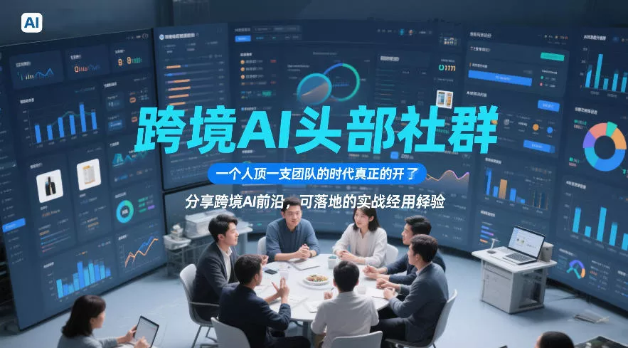 跨境AI头部社群，一个人顶一支团队的时代真正的开始了，分享跨境AI前沿，可落地的实战经验(更新4月22日) - 项目资源网