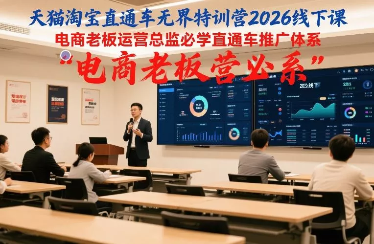 天猫淘宝直通车无界特训营2026线下课，电商老板运营总监必学直通车推广体系 - 项目资源网