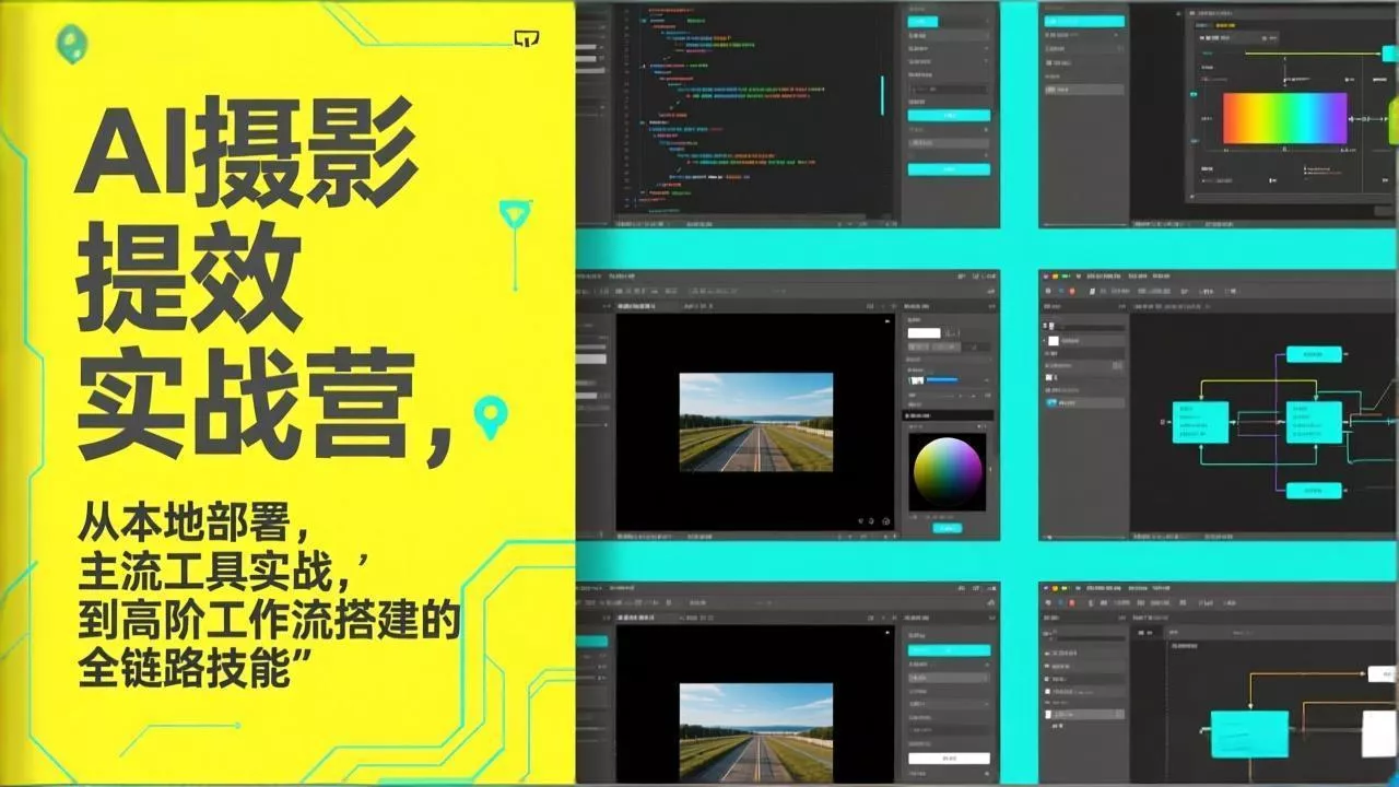 AI+摄影提效实战营，从本地部署，主流工具实战，到高阶工作流搭建的全链路技能 - 项目资源网