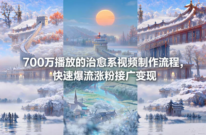 700万播放的治愈系视频制作流程,快速爆流涨粉接广变现