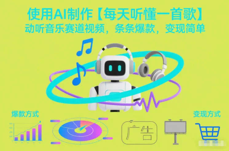使用AI制作【每天听懂一首歌】动听音乐赛道视频,条条爆款,变现简单 使用AI制作【每天听懂一首歌】动听音乐赛道视频,条条爆款,变现简单
