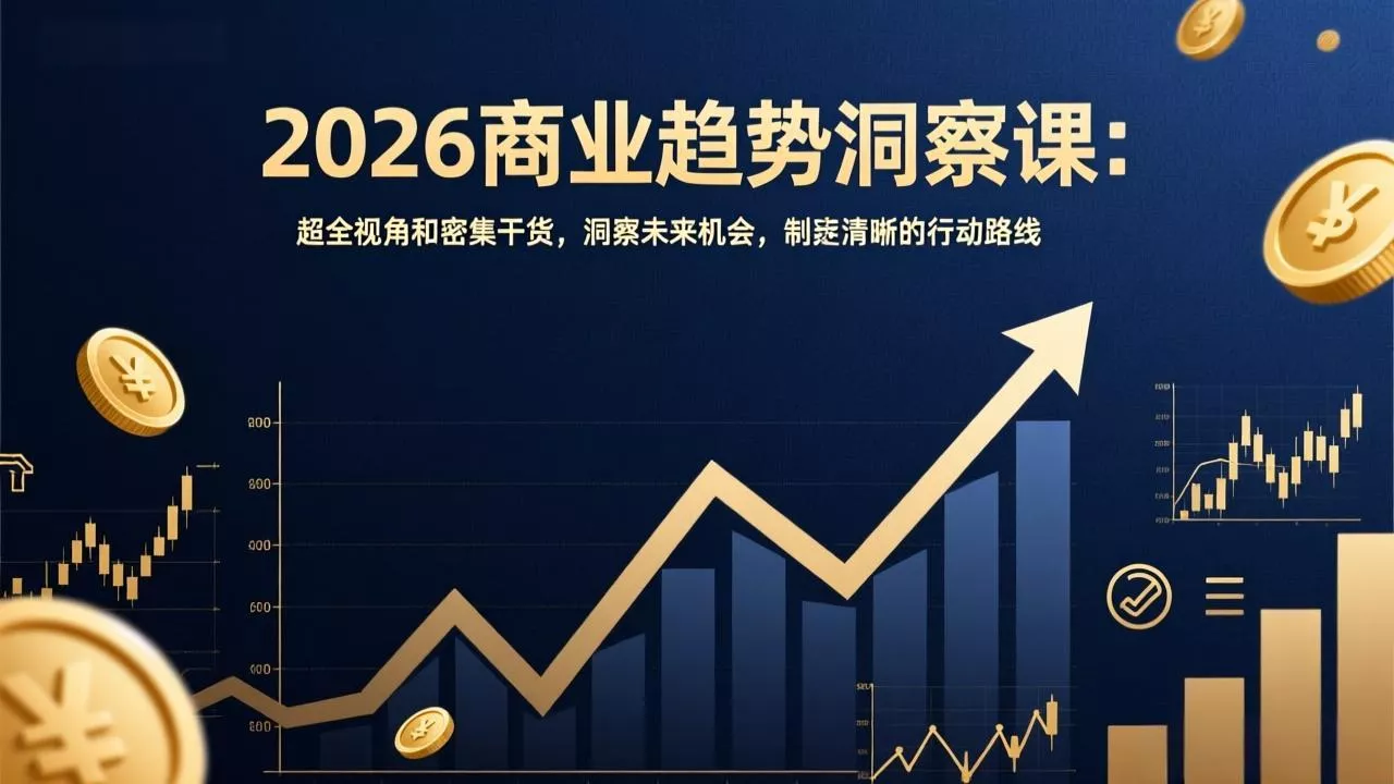 2026商业趋势洞察课：超全视角和密集干货，洞察未来机会，制定清晰的行动路线 - 项目资源网